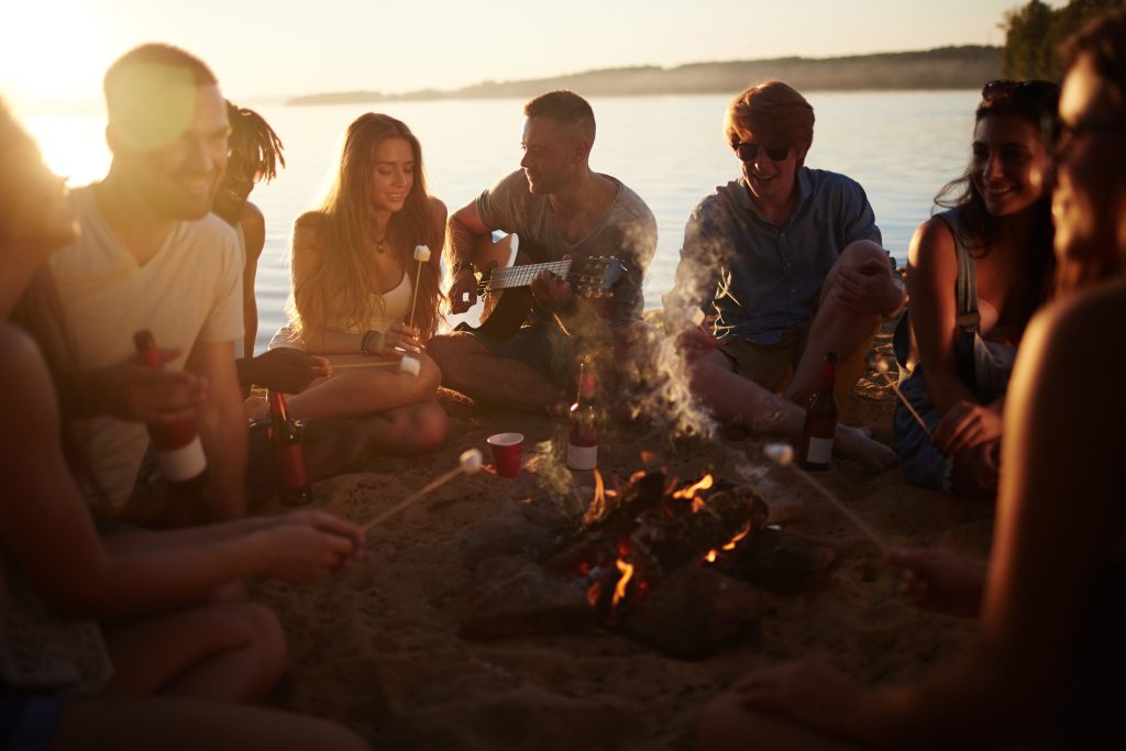People around a campfire